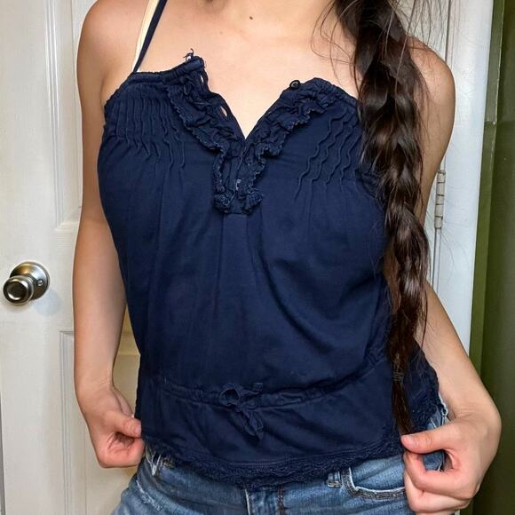 Gap Navy Blue Lace Cami Top - Picture 3 of 4